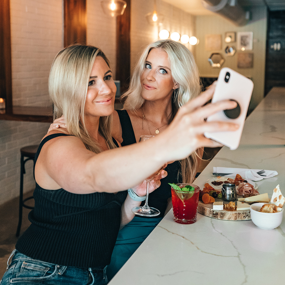 two women taking a selfie